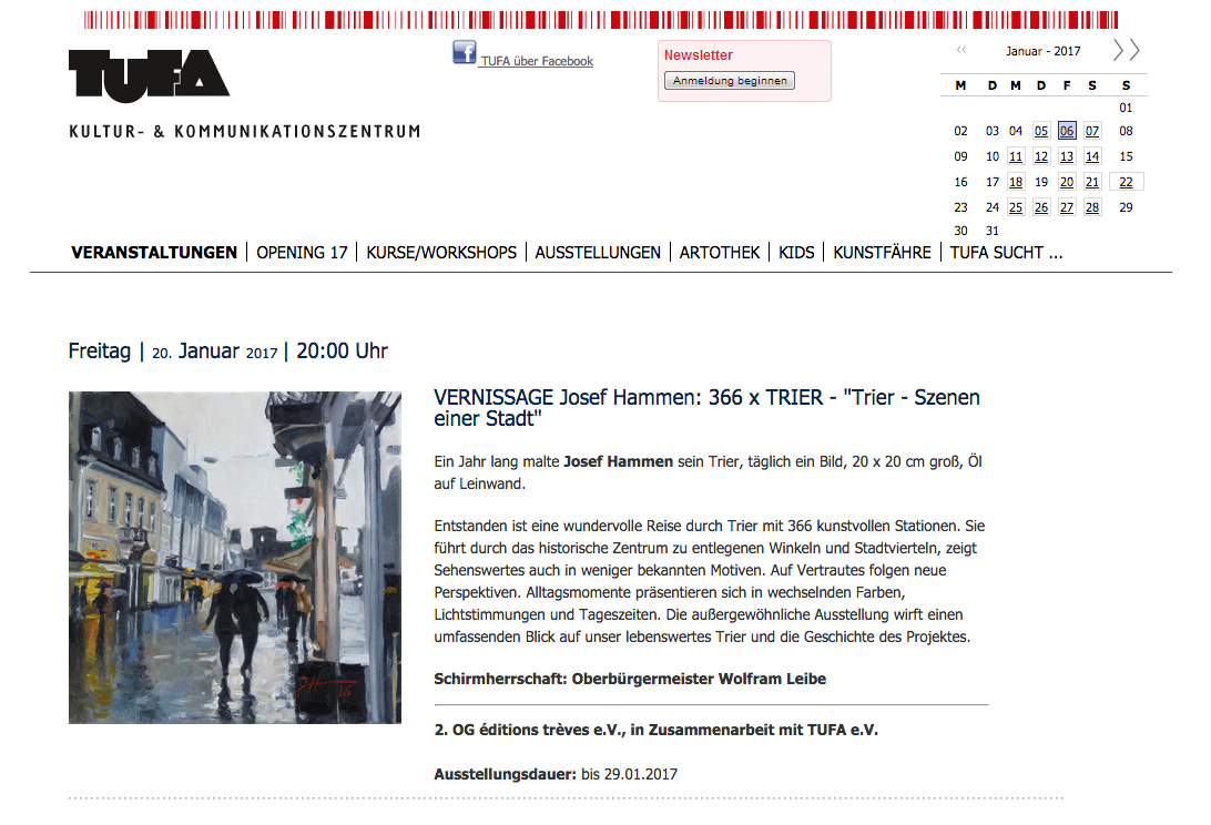 Vernissage 366 x TRIER – „Trier – Szenen einer Stadt“